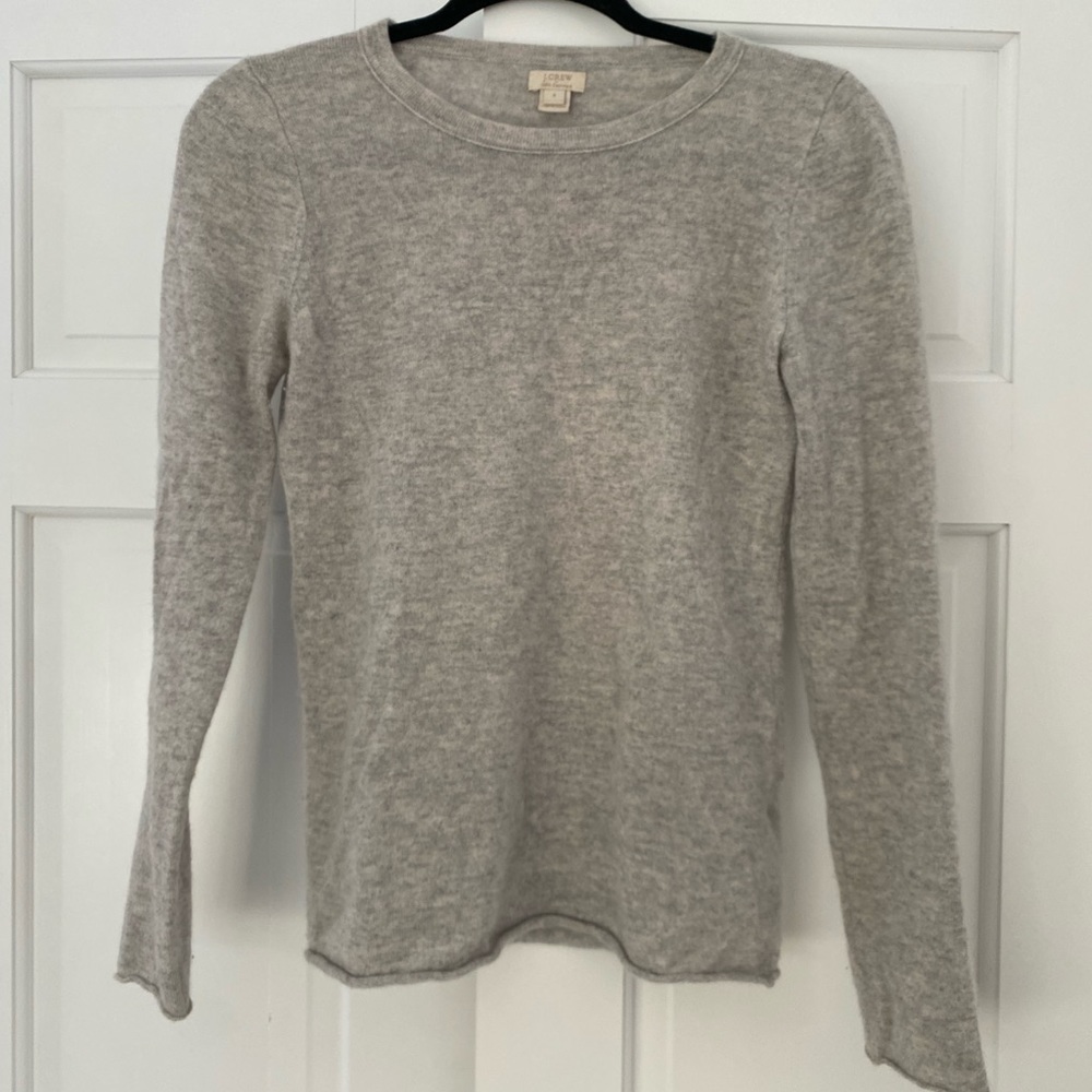 J Crew Gray Cashmere Sweater